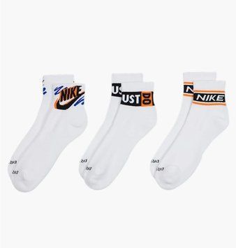 Носки Nike Ed Pls Ankle Sport (3 ) White (HJ9378-901), 38-42, WHS, < 10%, 1-2 дня