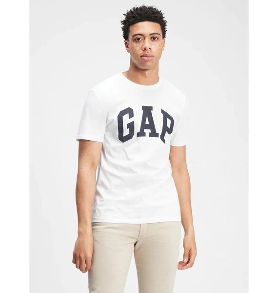 Футболка мужская Gap V-Basic Logo T White (550338-06), 2XL, WHS, 20% - 30%, 1-2 дня