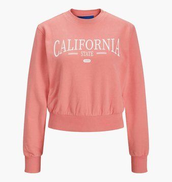 Кофта женские Jjxx Jxbella Ls Relaxed Vint Sweat Sn Pink (12200366-TEA-ROSE), L, WHS, 1-2 дня