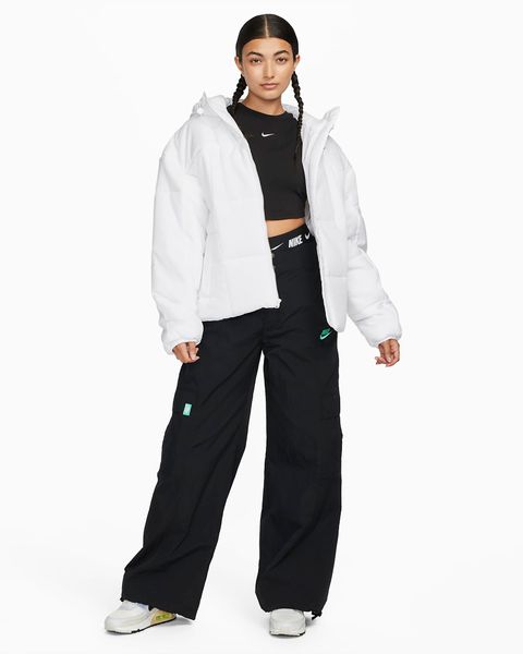 Куртка женская Nike Sportswear Classic Puffer Therma-Fit Loose Hooded Jacket (FB7672-100), L, WHS, 40% - 50%, 1-2 дня
