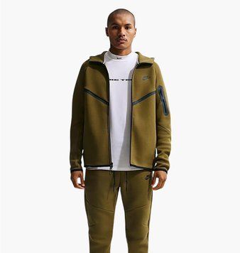 Кофта мужская Nike Tech Fleece Fz Wr Olive (HV0949-368), XS, WHS, 1-2 дня