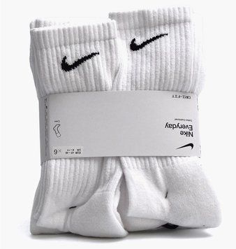Шкарпетки Nike U Nk Everyday Cush Crew 6Pr-Bd (SX7666-100), 34-38, WHS, 30% - 40%, 1-2 дні