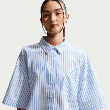 Кофта жіночі Nike W Nsw Offln Wvn Ppln Strp Ss (II4228-435), M, WHS, 1-2 дні
