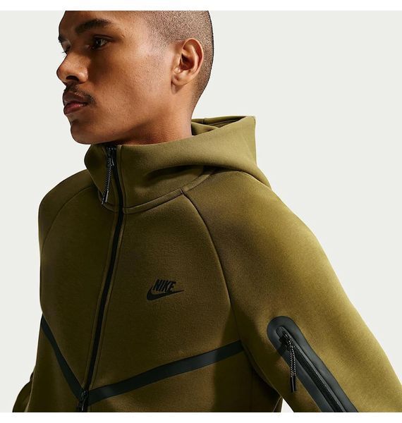 Кофта мужская Nike Tech Fleece Fz Wr Olive (HV0949-368), XS, WHS, 1-2 дня