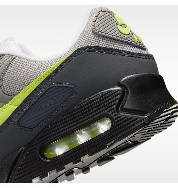 Кросівки чоловічі Nike Air Max 90 Neon Black/Yellow (IQ0289-010), 42, WHS, 1-2 дні
