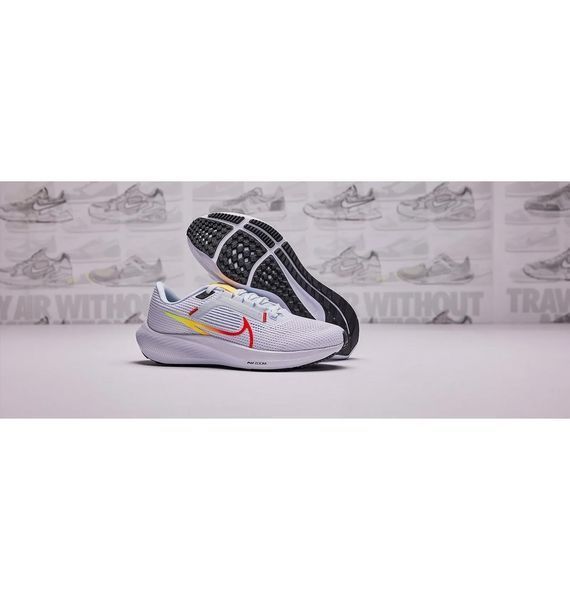 Кроссовки для бега женские Nike Air Zoom Pegasus 40 White Blue (DV3854-102), 41, WHS, > 50%, 1-2 дня