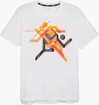 Футболка чоловіча Puma Run Faster Icons Graphic Tee White (525000-02), L, WHS, 1-2 дні