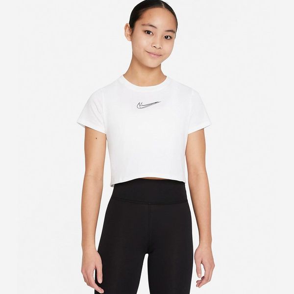 Футболка детская Nike Cropped Dance T-Shirt (DQ5095-100), XL, WHS, 10% - 20%, 1-2 дня