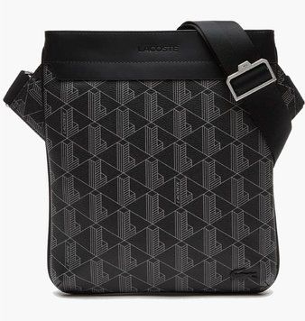 Сумка через плече Lacoste Monogram Black (NH4260LX-0-H45), 24 &times; 28 &times; 3, WHS, 1-2 дні