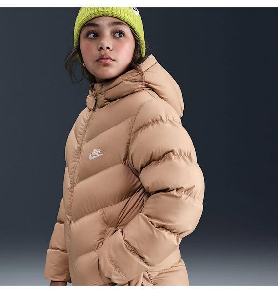 Куртка детская Nike K Nsw Tf Adp Puffer Mid Thigh Beige (HJ2722-200), L, WHS, 20% - 30%, 1-2 дня