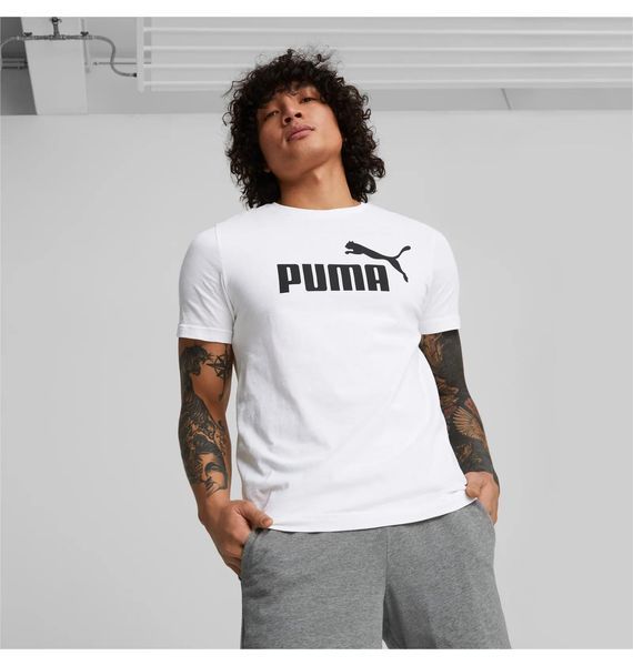 Футболка чоловіча Puma Ess No. 1 White (682532-02), L, WHS, 1-2 дні