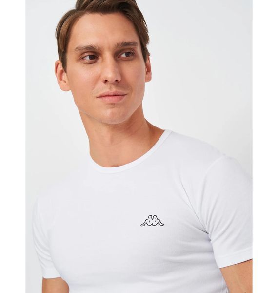 Футболка мужская Kappa T-Shirt Mezza Manica Girocollo (K1304-BIANCO), 2XL, WHS, < 10%, 1-2 дня