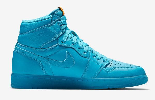 Кроссовки мужские Jordan 1 Retro High Gatorade Blue Lagoon (AJ5997-455), 45, WHS, 10% - 20%, 1-2 дня
