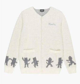 Кофта мужская Ripndip Ripndip Cosmic Nerm Mohair White (RNDSPR25110), 2XL, WHS, 1-2 дня