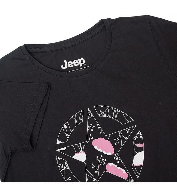 Футболка женская Jeep T-Shirt Star Botanical Print J22w (O102614-B000), S, WHS, 20% - 30%, 1-2 дня