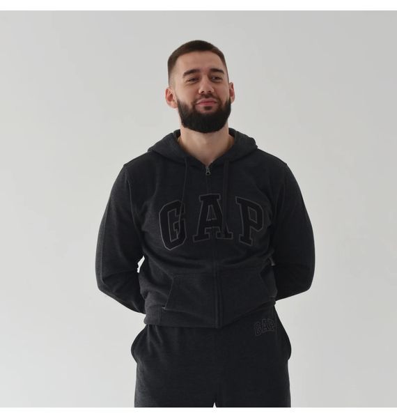 Кофта чоловіча Gap Logo Zip Hoodie Grey (218871801), M, WHS, < 10%, 1-2 дні
