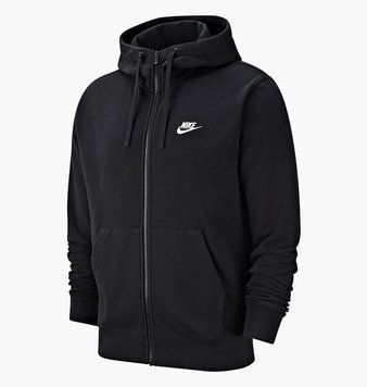 Бомбер мужской Nike M Nsw Club Hoodie Fz Ft (BV2648-010), XL, WHS, 40% - 50%, 1-2 дня