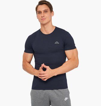 Футболка чоловіча Kappa T-Shirt Mezza Manica Girocollo (K1304-BLUNAVY), 2XL, WHS, < 10%, 1-2 дні