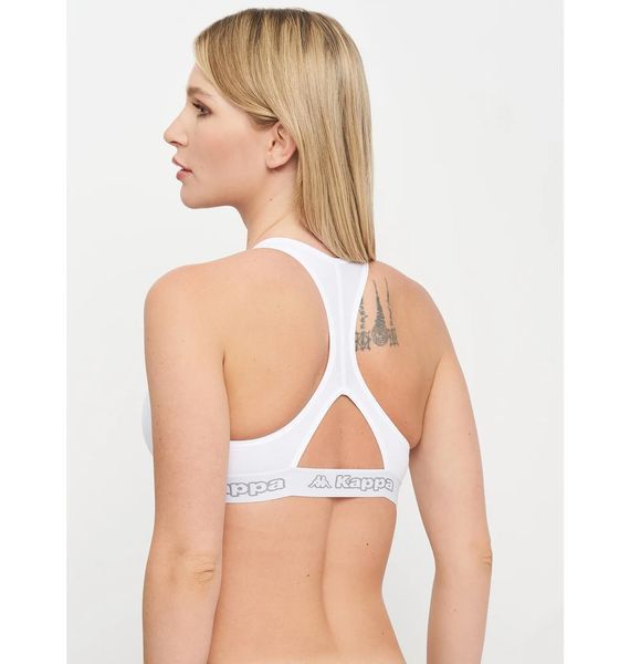 Спортивний топ жіночий Kappa Reggiseno Sporty Elastico Logato (K2150-BIANCO), L/XL, WHS, < 10%, 1-2 дні