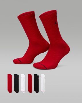 Носки Jordan Everyday Cushioned Crew Socks (6 Pairs (HV6228-900), 38-42, WHS, 10% - 20%, 1-2 дня