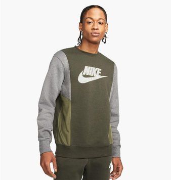 Кофта чоловіча Nike M Nsw Hybrid Flc Crew Bb (DJ5075-355), S, WHS, < 10%, 1-2 дні