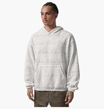 Кофта мужская Jordan Flight Mens Jacquard Pullover Hoodie White (IF1837-133), M, WHS, 1-2 дня