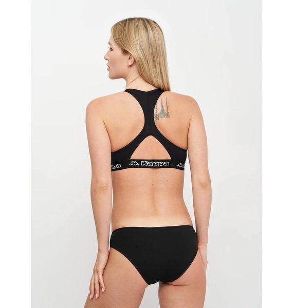 Спортивний топ жіночий Kappa Reggiseno Sporty Elastico Logato (K2150-NERO), L/XL, WHS, < 10%, 1-2 дні