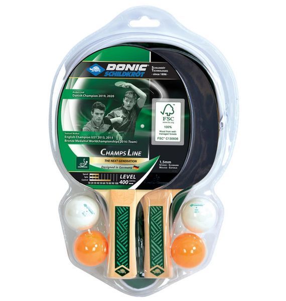 Набор для настольного тенниса унисекс Donic Champs 400 Cover Set (788498), One Size, WHS, < 10%, 1-2 дня