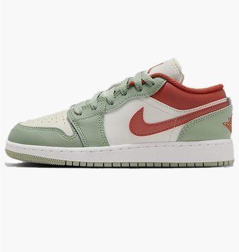 Кроссовки детские Jordan 1 Low Gs Sail Jade Horizon Green/White (553560-133), 38.5, WHS, 10% - 20%, 1-2 дня
