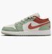 Фотография Кроссовки детские Jordan 1 Low Gs Sail Jade Horizon Green/White (553560-133) 1 из 8 в Ideal Sport