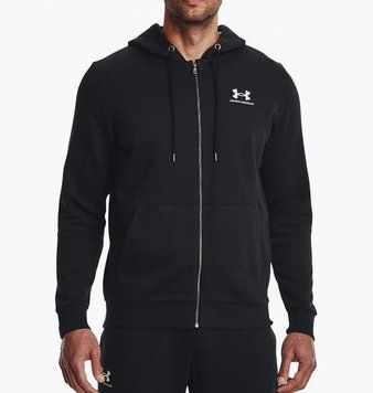 Кофта чоловіча Under Armour Essential Fleece Fz Hood-Blk Black (1373881-001), LG, OFC, 40% - 50%, 1-2 дні