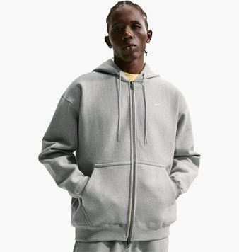 Кофта чоловіча Nike Solo Swoosh Full-Zip Fleece Grey (HV1084-063), L, WHS, 1-2 дні
