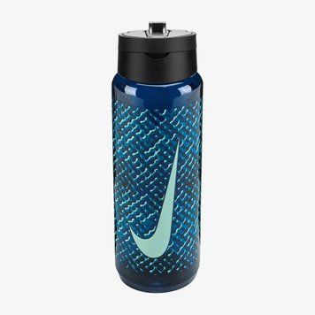 Бутылка для воды Nike Tr Renew Recharge Straw Bottle 24 Oz Graphic Blue Void/Black/Green Abyss/Mint Foam 24Oz (N.100.7643.459.24), 709 ML, WHS, 1-2 дня