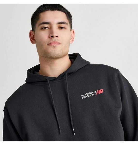 Кофта чоловіча New Balance Fleece Hoodie Black (MT51770), M, WHS, 1-2 дні