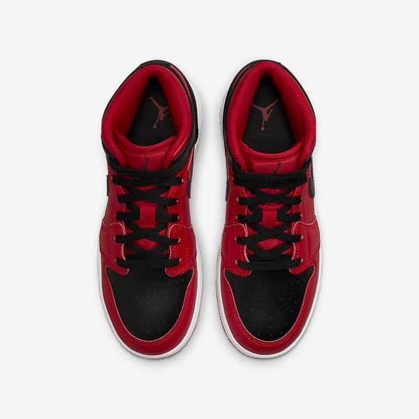 Кросівки жіночі Jordan 1 Mid Gs Reverse Bred 2021 'Black Gym Red' (554725-660), 36.5, WHS, 1-2 дні