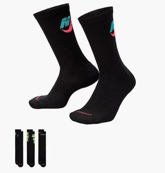 Носки Nike Everyday Plus Cushioned Black (3 ) (DH3822-910), 34-38, WHS, 20% - 30%, 1-2 дня
