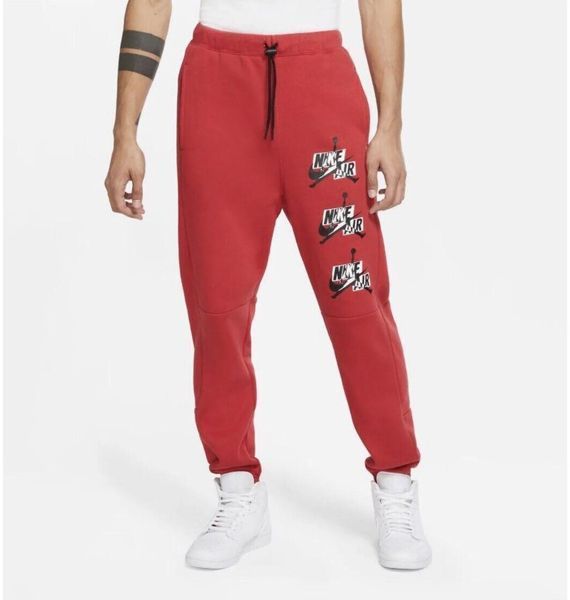 Брюки чоловічі Jordan Jumpman Classics Red (CK6739-687), XS, WHS, < 10%, 1-2 дні
