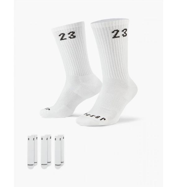 Шкарпетки Nike U Jordan Essential Crew 3Pr (DA5718-100), 34-38, WHS, 30% - 40%, 1-2 дні
