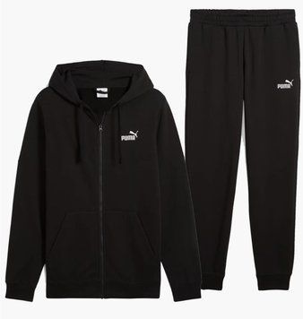 Спортивний костюм чоловічий Puma Essential Fleece Black (682586-01&682606-01), L, WHS, 1-2 дні