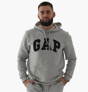 Кофта чоловіча Gap Logo Hoodie Light Heather (510981021), XL, WHS, 10% - 20%, 1-2 дні