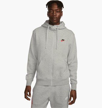 Кофта мужская Nike M Nsw Club Dt Hoodie Fz Bb (DQ8384-064), 2XL, WHS, < 10%, 1-2 дня