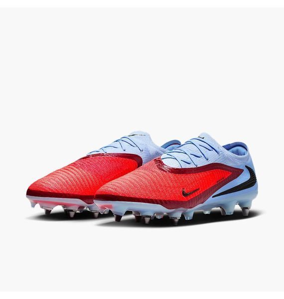 Бутси унісекс Nike Phantom 6 Low Elite Sg-Pro Red/Light Blue (HV8988-400), 41, WHS, < 10%, 1-2 дні