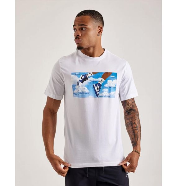 Футболка чоловіча Jordan Flight Tee White (FZ1967-101), L, WHS, 10% - 20%, 1-2 дні