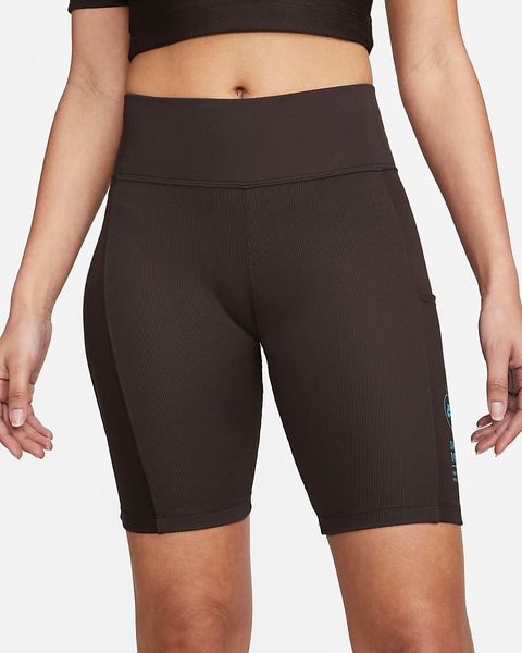 Шорты женские Nike Sportswear Mid-Rise Ribbed Biker Shorts (FJ4876-220), L, WHS, 30% - 40%, 1-2 дня