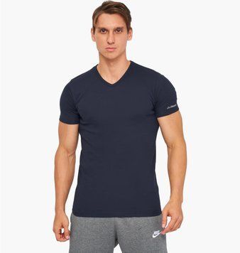 Футболка чоловіча Kappa T-Shirt Mezza Manica Scollo V (K1316-BLUNAVY), 2XL, WHS, < 10%, 1-2 дні