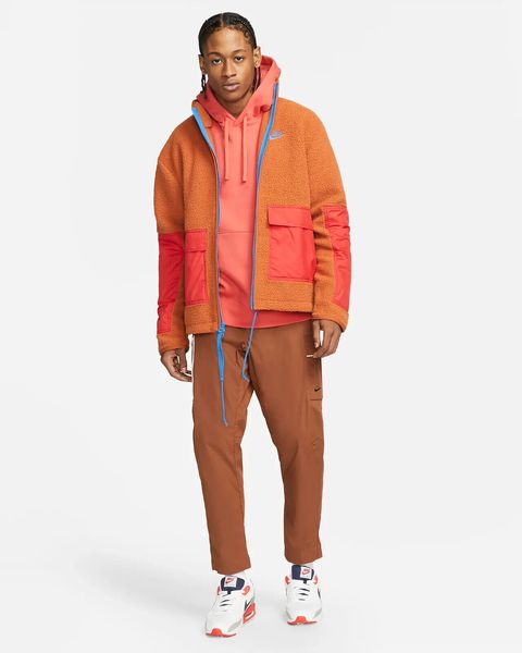 Куртка чоловіча Nike Mens Fleece Full-Zip Jacket Orange (DD5021-246), M, WHS, 1-2 дні