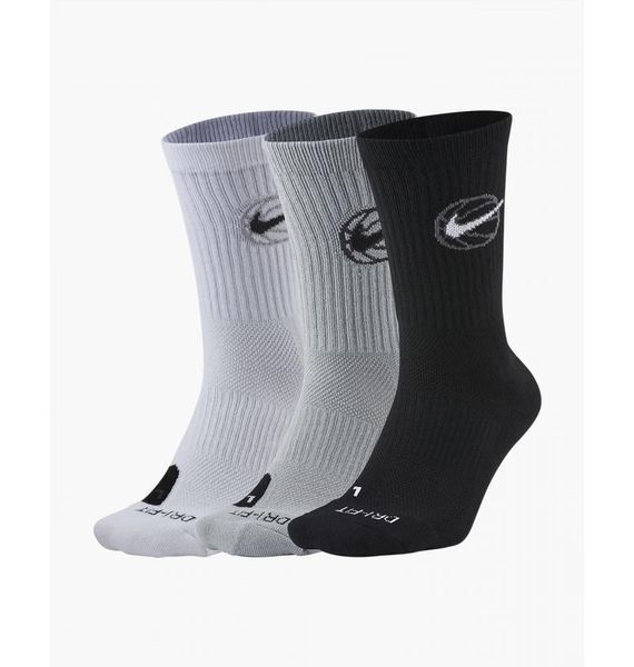 Шкарпетки Nike U Nk Crew Everyday Bball 3Pr (DA2123-902), 46-50, WHS, 20% - 30%, 1-2 дні