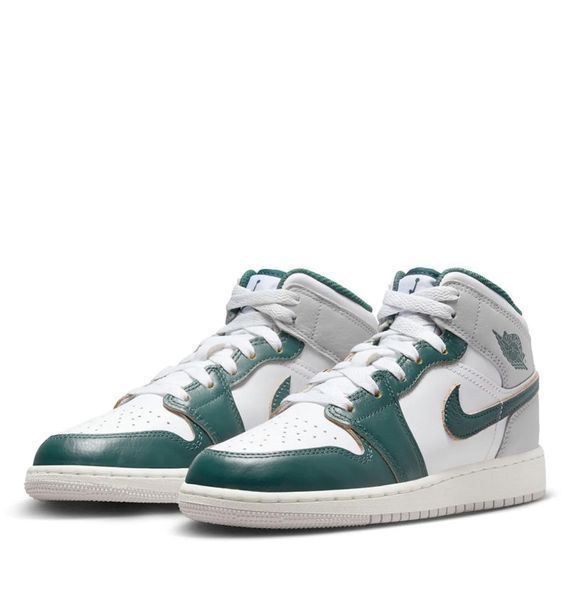 Кроссовки детские Jordan 1 Mid Se White/Grey (FQ8088-103), 39, WHS, 1-2 дня