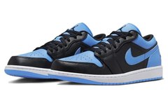 Кросівки унісекс Nike Air Jordan 1 Low Shoes Black/Blue (553558-041), 44.5, WHS, 10% - 20%, 1-2 дні