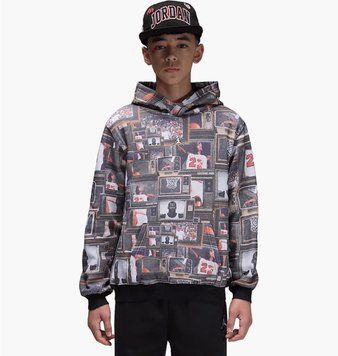 Свитер детской Jordan Brkln Aop Flc Grey (95F089-023), M, WHS, 1-2 дня